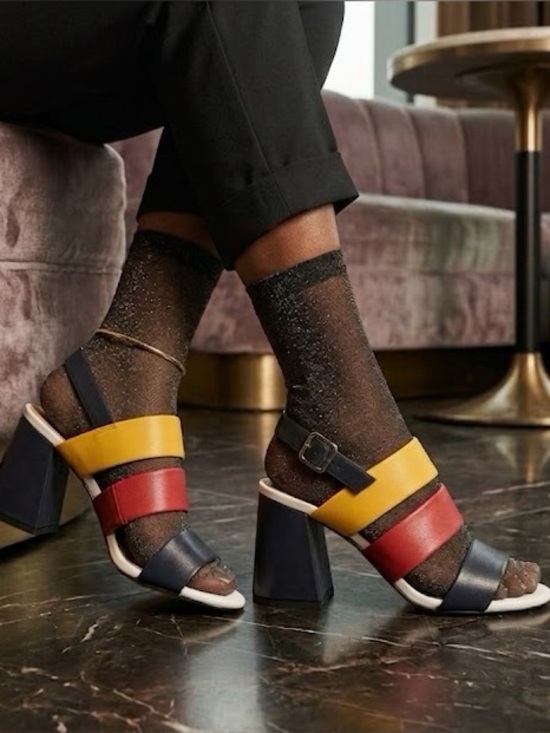 rag & bone Shoes - Rag & Bone Reese Block Heel Sandals in Color Multi